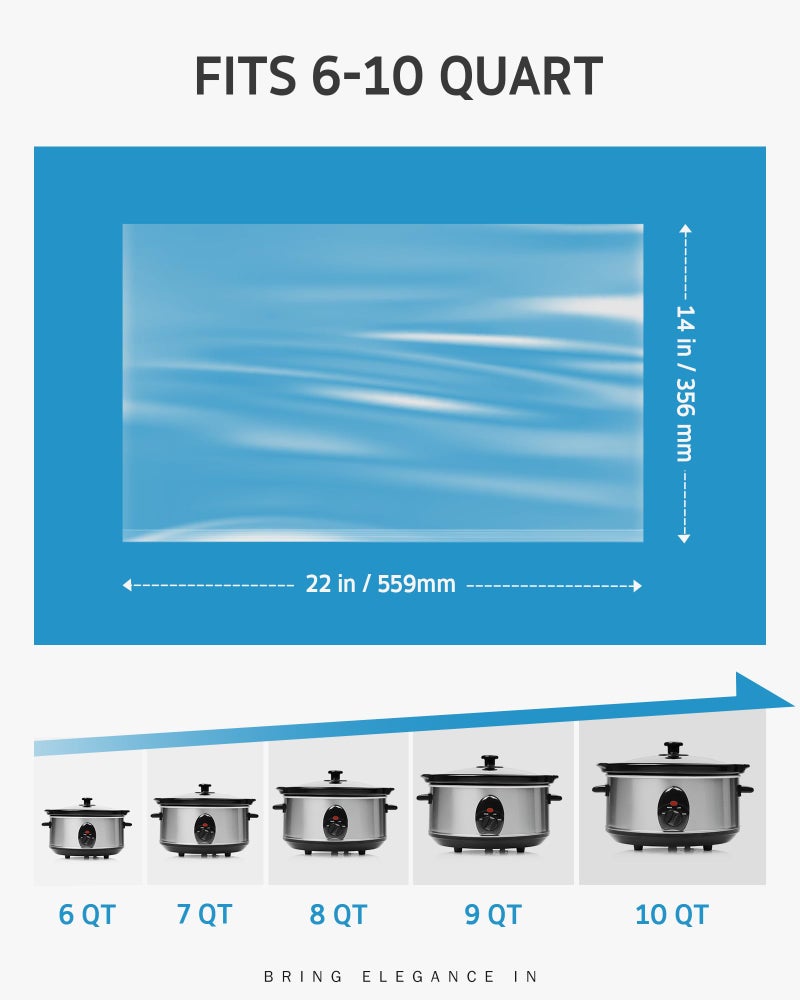 Syntus Crock Pot Liners, 30 Count 14" x 22" Extra Large Size Slow Cooker Liners Fits 6-10 Quart Pots, Disposable Cooking Bags Suitable for Oval & Round & Retangular Crock Pot - Image 2