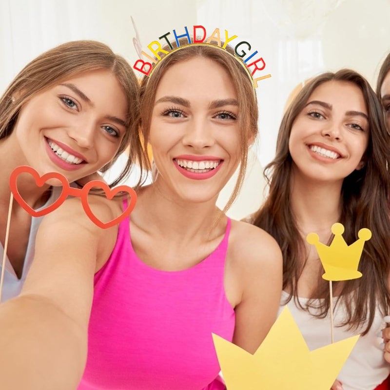 CIEHER Birthday Girl Headband Birthday Crown for Women Girls - Image 2