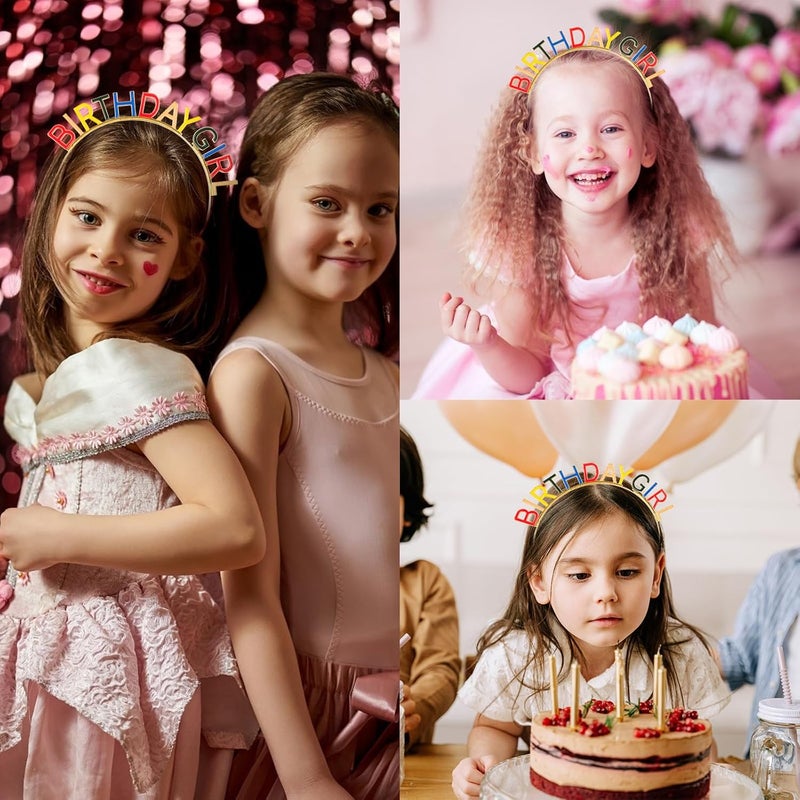 CIEHER Birthday Girl Headband Birthday Crown for Women Girls - Image 3