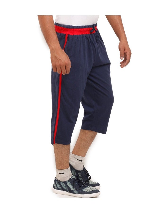 Vego - Vego Mens Cotton Three By Fourth, 3/4, Capri, Three Quarter Ink Blue Regular - Image 1