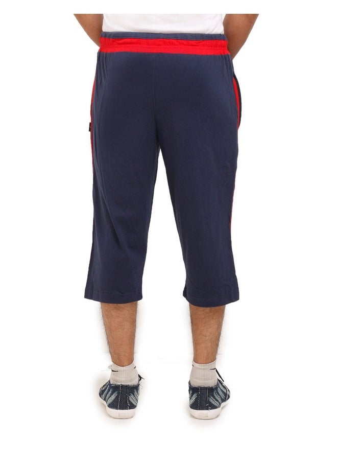 Vego - Vego Mens Cotton Three By Fourth, 3/4, Capri, Three Quarter Ink Blue Regular - Image 1