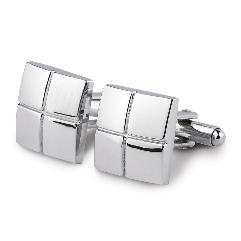 Kovove The Bling Fling Silver Coloured Cufflinks - Image 1