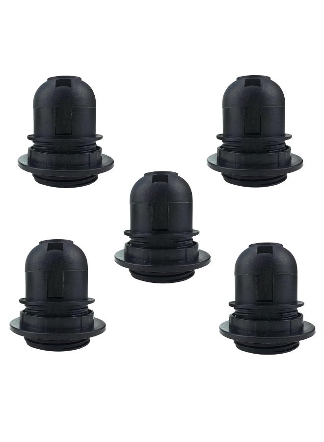 Royal Apex Lamp Base Adapter E27 4A Light Bulb Lamp Holder Pendant Screw Cap Socket Vintage Black 250V 5 - Image 1