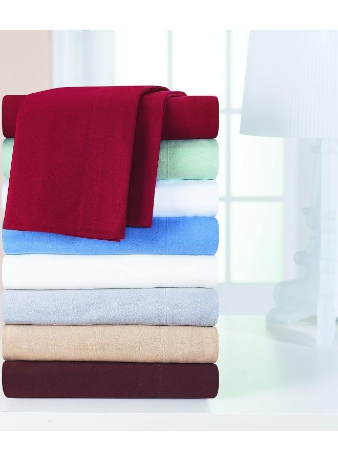 Pointehaven Heavy Weight Flannel Cotton Sheet Set, Cal King, Heather Gray - Image 3
