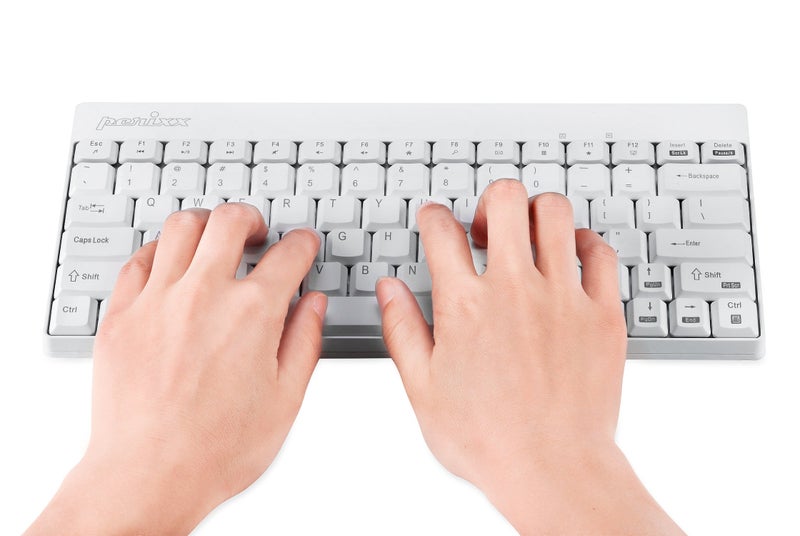 Perixx PERIDUO-712W Wireless Mini Keyboard and Mouse Set, White, US English Layout - Image 4