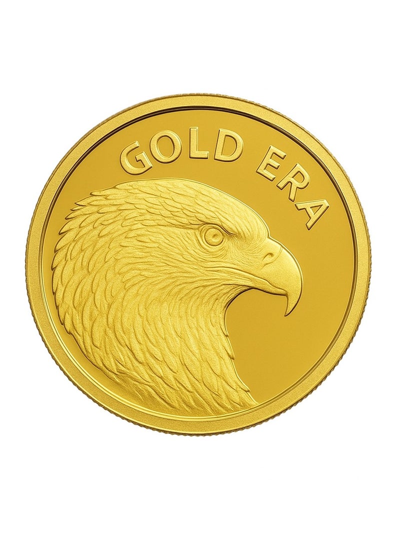 جولد ايرا Gold Era 15.55 Grams 24K Gold Coin – 999.9 Pure Gold Coin with Falcon Design, Certified Investment Coin in Secure Packaging  - Image 3