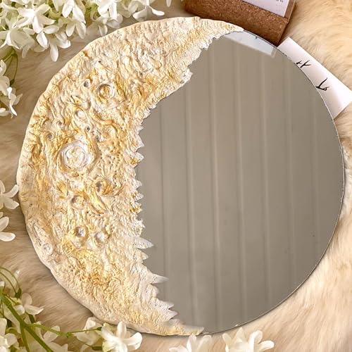 True Flair Silver Acrylic Mirror for Art and Craft Purpose Painting | Round Circle Mirror for Lippan Art, and Many More | 8 Inch X 8 Inch Pack of 1 - Image 3