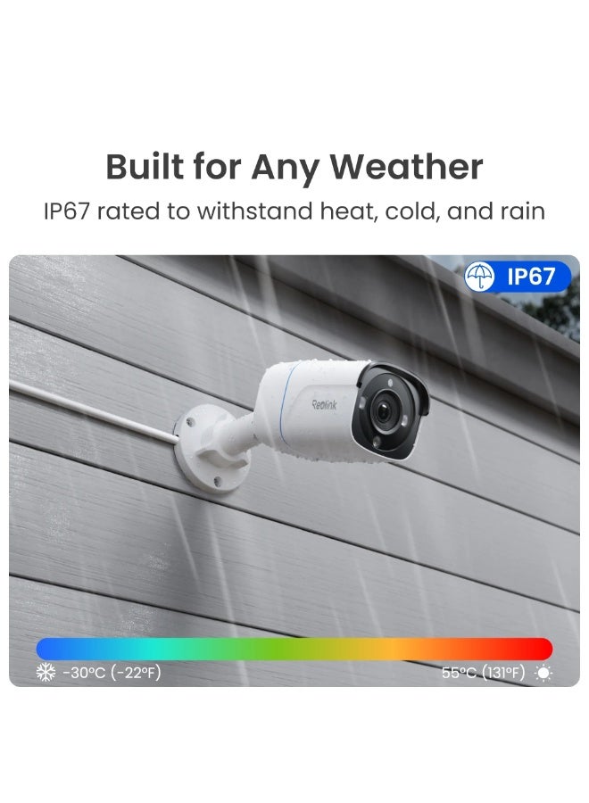 reolink RP-PCB8M 4K 8MP PoE Bullet Security Camera, 125° Ultra Wide Angle, 30FPS Ultra HD, AI Person Vehicle Detection, Color & IR Night Vision, IP67 Waterproof, 512GB microSD, Smart Perimeter Protection CCTV Camera - Image 5