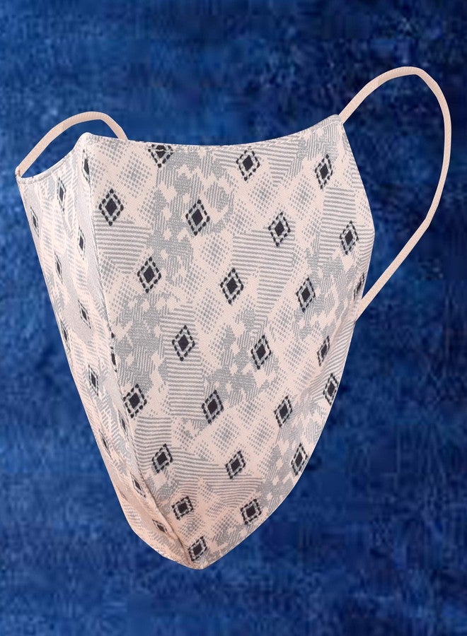 تتش ستون كمامة وجه قطنية من تاتشستون، ثلاث طبقات، قابلة لإعادة الاستخدام والغسل، مقاس صغير (عبوة من 3 كمامات). أسود، أبيض، أزرق - Image 4