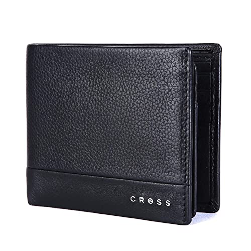 Cross Black Men's Wallet Stylish Genuine Leather Wallets for Men Latest Gents Purse with Card Holder Compartment (AC948799_3-1) - Image 1