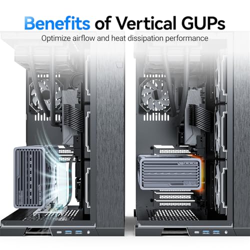 JEYI حامل بطاقة الرسوميات العمودي JEYI، مجموعة تركيب كابل Riser PCIe 5.0/4.0 لأجهزة الكمبيوتر، متوافق مع صناديق E-ATX و ATX - أسود (لا تشمل كابل Riser) - Image 5