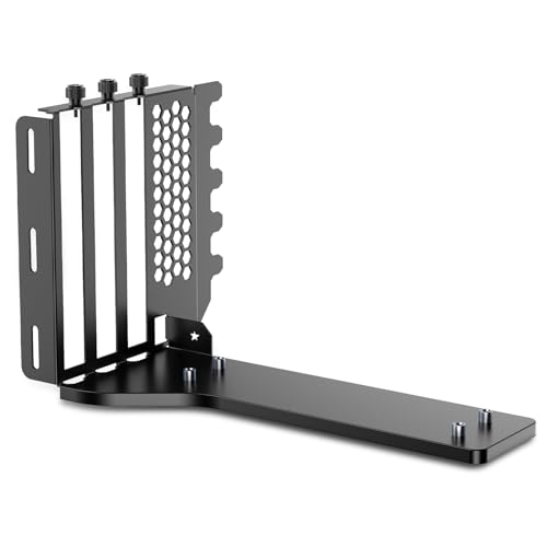 JEYI حامل بطاقة الرسوميات العمودي JEYI، مجموعة تركيب كابل Riser PCIe 5.0/4.0 لأجهزة الكمبيوتر، متوافق مع صناديق E-ATX و ATX - أسود (لا تشمل كابل Riser) - Image 1