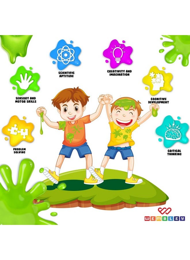Wembley - Wembley Slime Kit - Glow in The Dark | DIY Slime Maker Set for Kids Craft Activity Kit with Slime Activator | Science Experiment Kit | Satisfying Gadgets | Neon Slime Maker Non-Toxic BIS Approved - Image 1