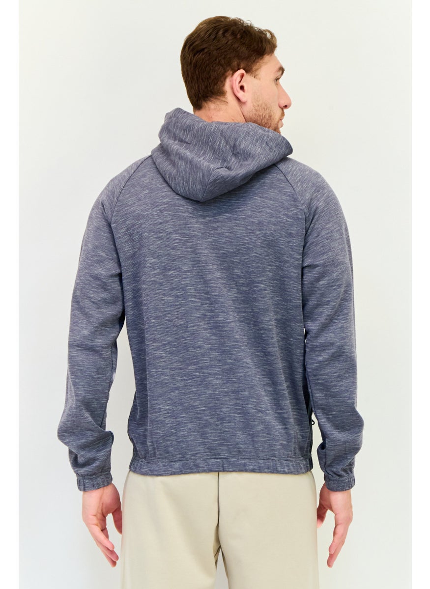 adidas Originals Men Sportswear Fit Long Sleeve Outdoor Hoodies, Grey  - Image 3