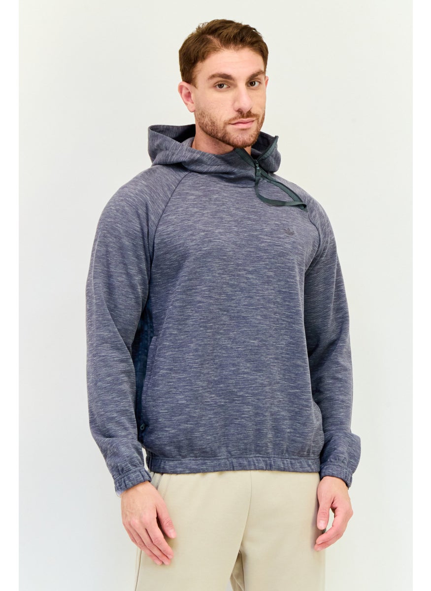 adidas Originals Men Sportswear Fit Long Sleeve Outdoor Hoodies, Grey  - Image 1