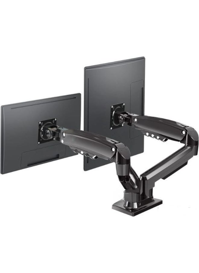 Generic Dual Monitor Desk Mount for 17–27 Inch Screens – Adjustable Height Arm with Cable Management  - Image 3