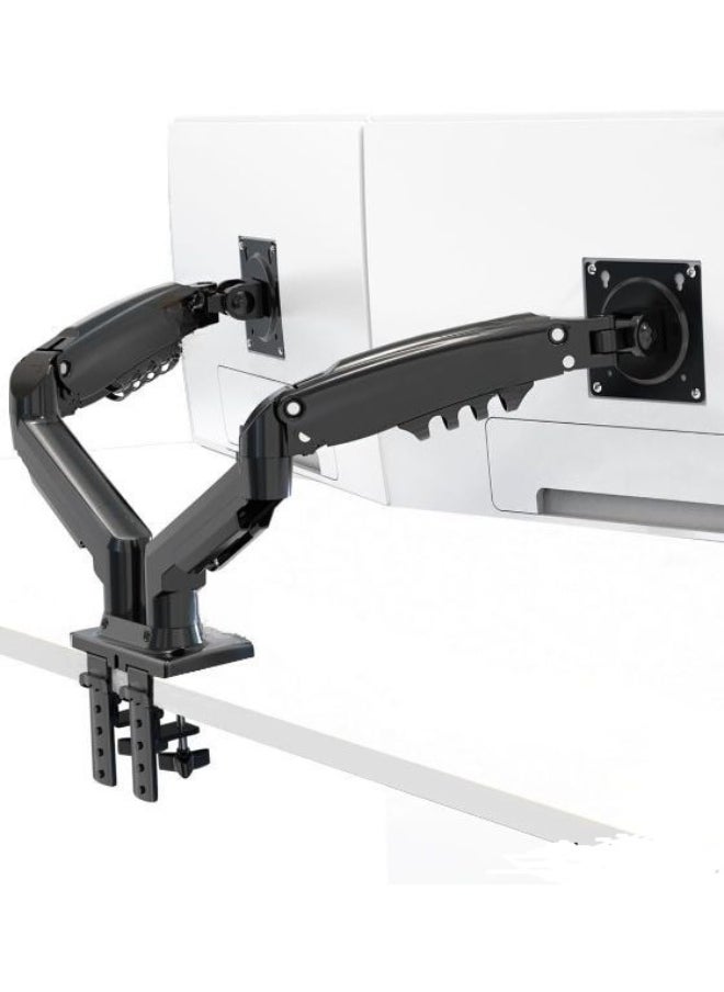 Generic Dual Monitor Desk Mount for 17–27 Inch Screens – Adjustable Height Arm with Cable Management  - Image 2