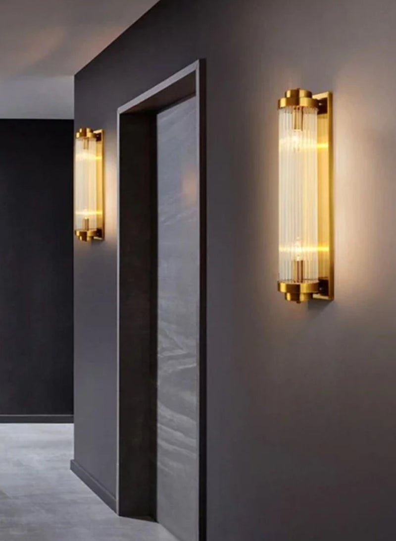 Luxurious LED Wall Lamp For Living Room Brushed Gold Bedroom Scones Modern Creative Design LED Wall Lamp, Home Decor, and Glass Lighting - Image 2