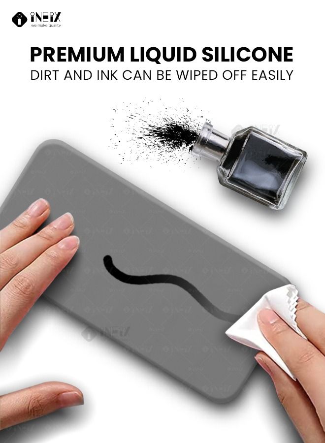 إينيكس جراب سيليكون مرن متوافق لهاتف سامسونج‎‎ ‎‎جالكسي ايه 5G 13‎‎-رمادي - Image 2