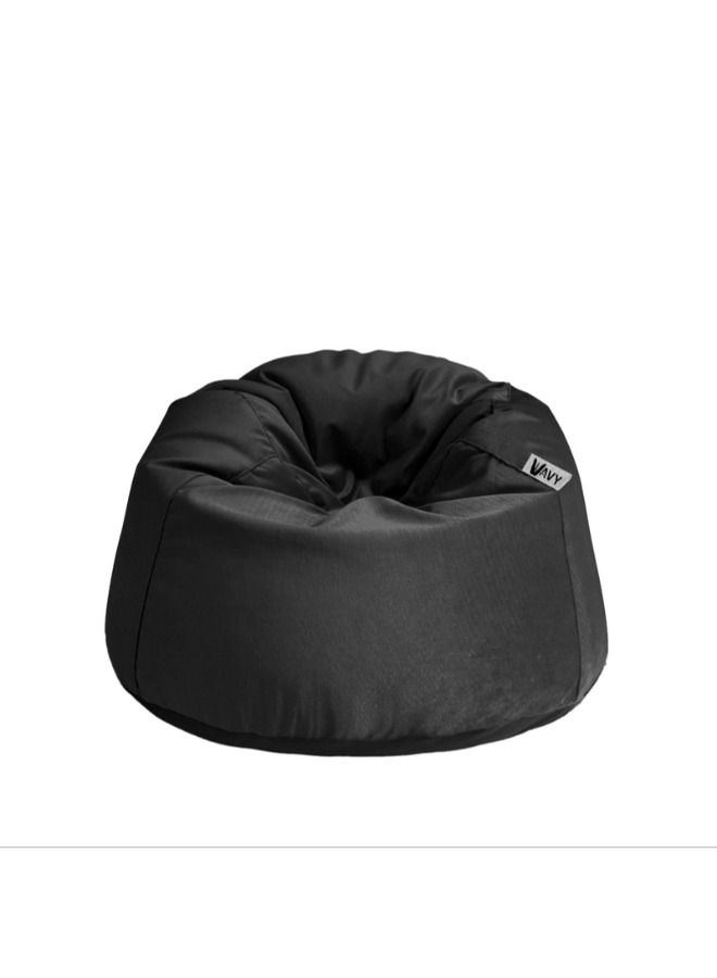 WAVY Black Kids Comfy Bean Bag - Velvet - Image 1