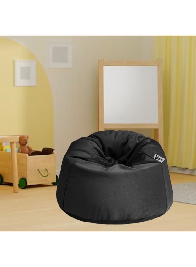 WAVY Black Kids Comfy Bean Bag - Velvet - Image 2