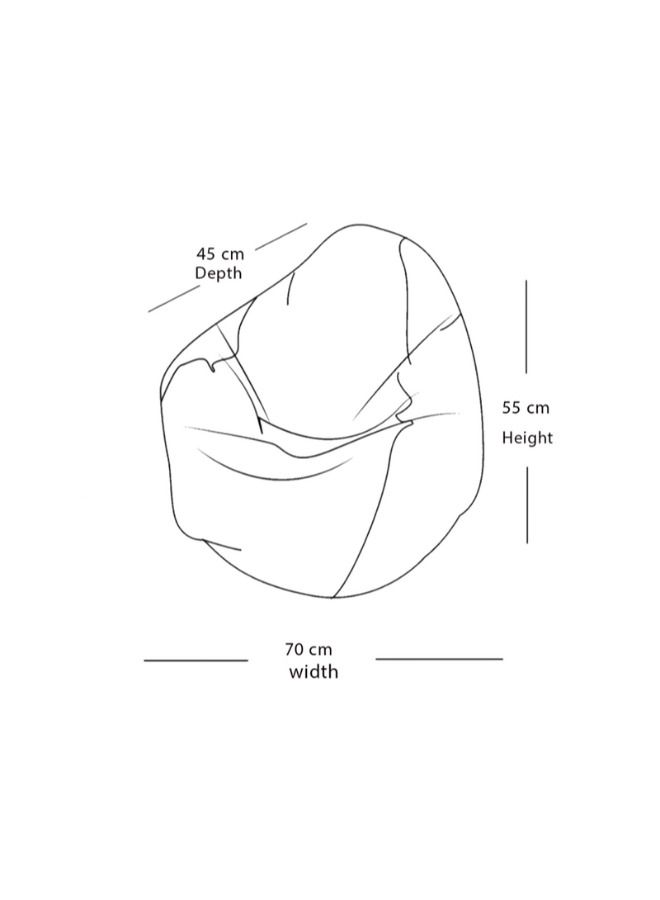 WAVY Black Kids Comfy Bean Bag - Velvet - Image 3