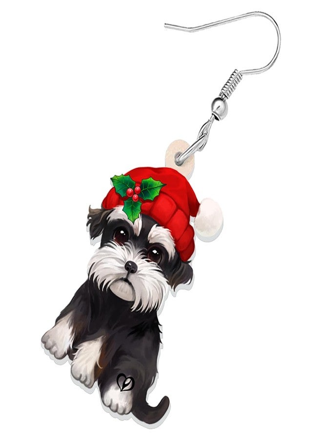 Bonsny Acrylic Drop Dangle Christmas Gifts Dog Puppy Schnauzer Earrings Ornaments Decorations Pets Jewelry For Women Accessories (Schnauzer) - Image 4