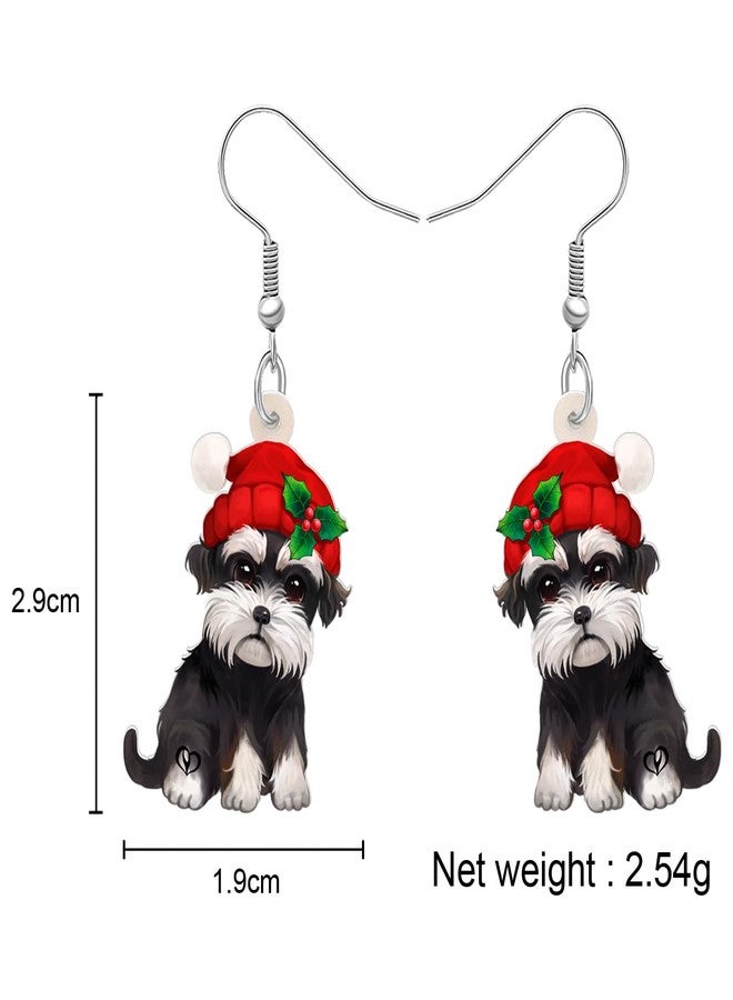 Bonsny Acrylic Drop Dangle Christmas Gifts Dog Puppy Schnauzer Earrings Ornaments Decorations Pets Jewelry For Women Accessories (Schnauzer) - Image 5