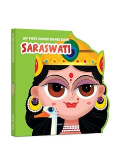 Wonder House Books My First Shaped Board Book Illustrated Saraswati Hindu Mythology Picture Book for Kids Age 2 Indi 
