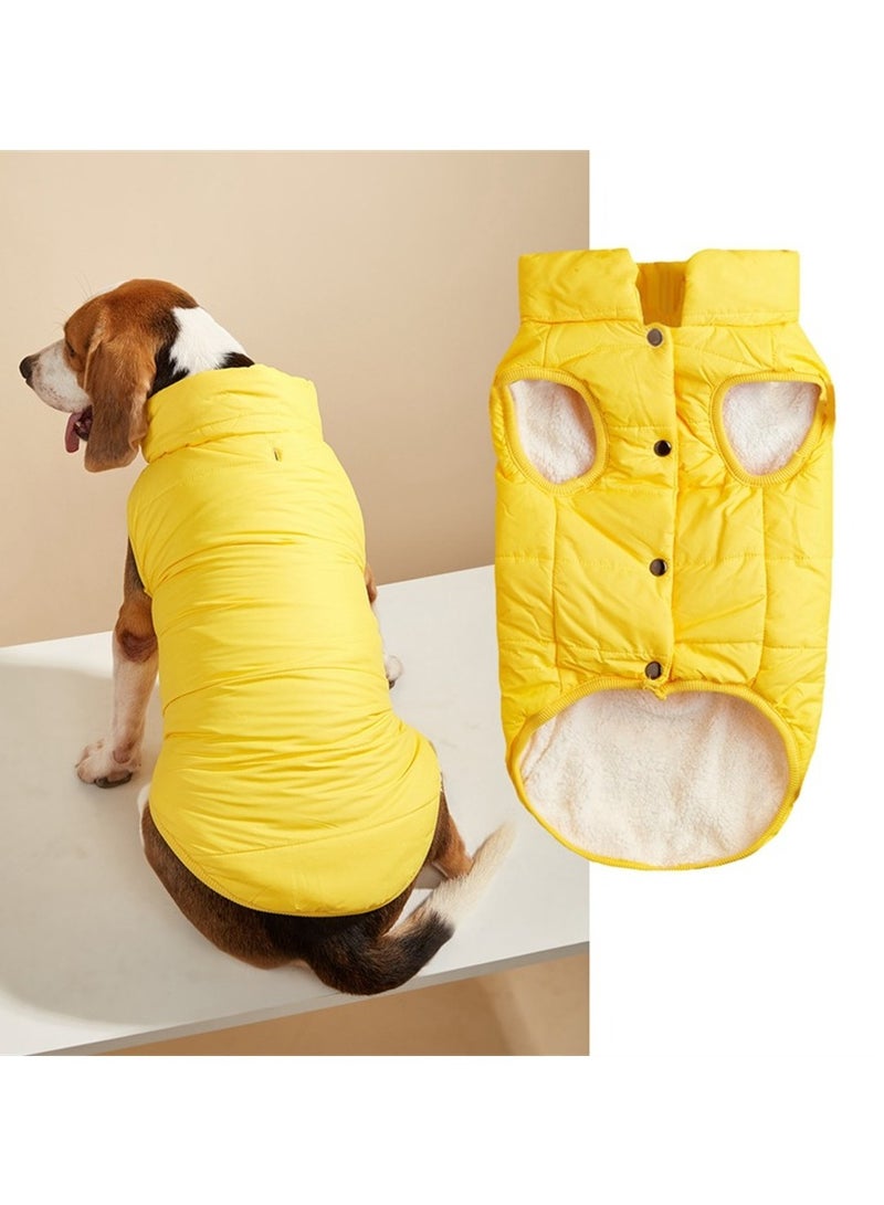 Loquat Squality Pet Dog Clothes Vest Winter  Yellow - Image 2