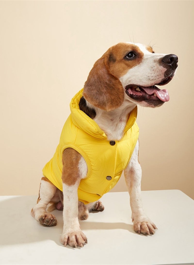 Loquat Squality Pet Dog Clothes Vest Winter  Yellow - Image 3