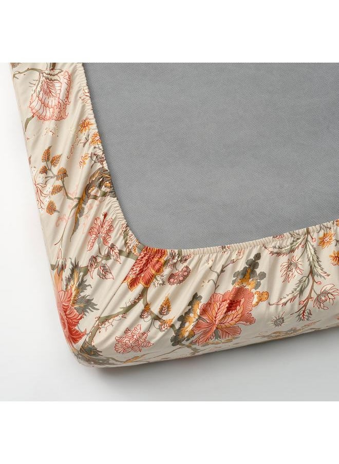 Generic Fitted sheet, light grey-beige, 160x200 cm  - Image 5