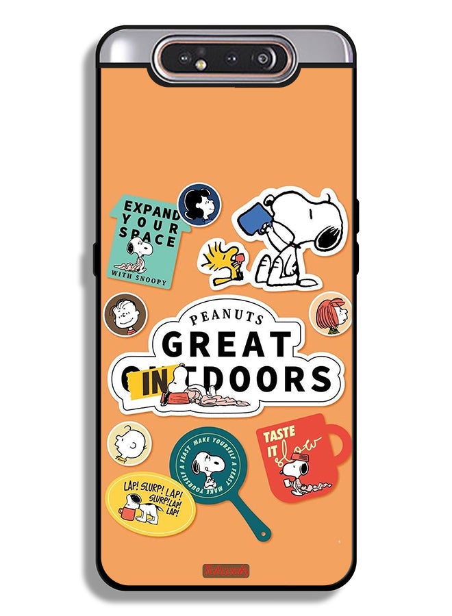 Tolwak Samsung Galaxy A80 Protective Case Cover Peanuts Stickers - Image 1