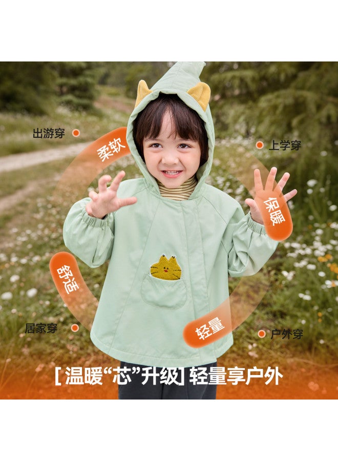 Doodle Home kids Hooded Jacket For Boys & Girls, Autumn Windproof Coat For Toddlers - Image 4
