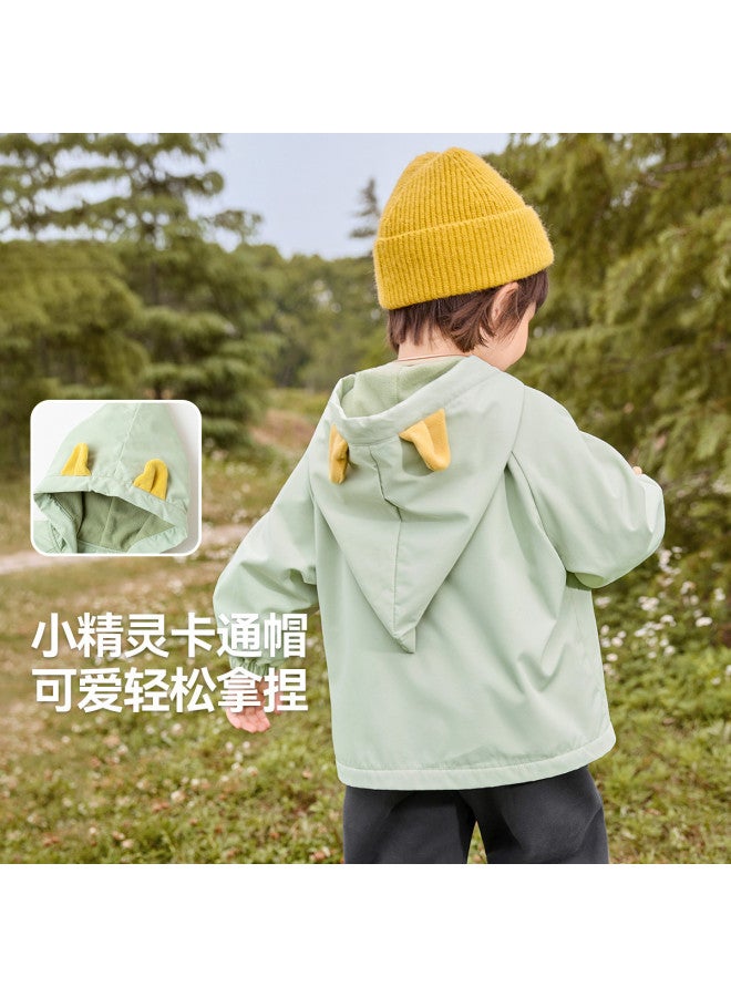 Doodle Home kids Hooded Jacket For Boys & Girls, Autumn Windproof Coat For Toddlers - Image 3