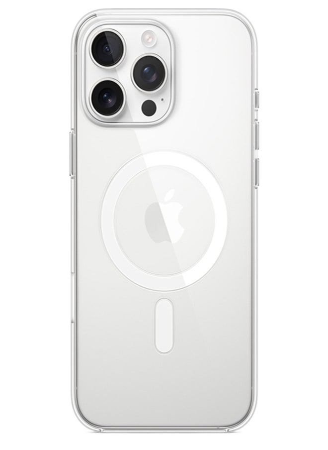 Generic - Magsafe Case for iPhone 16 Pro Magsafe Clear Cover Magnetic Wireless Charging Support, Shockproof Protection, Scratch-Resistant for iPhone 16 Pro - Clear - Image 1