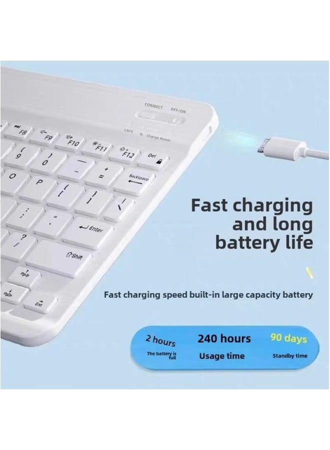 Bluetooth Keyboard Mobile Phone Computer Tablet System Suitable For IPad Portable Notebook Wireless Office Lightweight-Colour:12inch + Single Mode Mouse-Product Type:Blue - Image 4