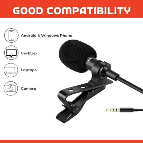 Humble HB-M01 Lavalier Lapel Condenser Mic for Android, USB 3.5MM Microphone for YouTube Vlogging Facebook Interview Livestream Video Recording and All(1.5 Meter) - Image 3