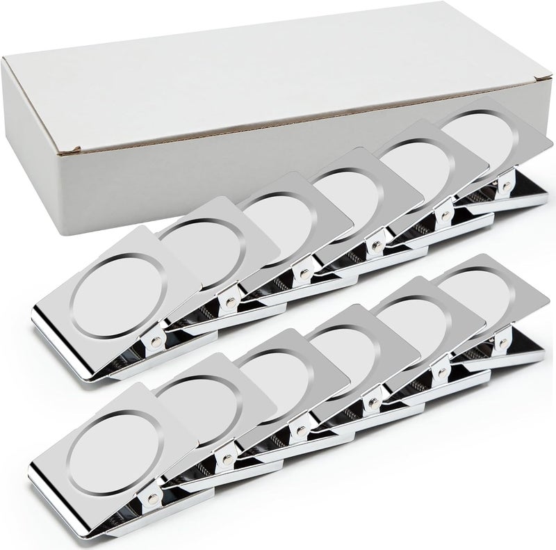 Thimmamma Magnetic Clips, 2.12 inches Heavy Duty Metal Magnet Clips for Hanging, 12 Pack Extra Strong Large Magnetic Clips for Whiteboard, Classroom, Office, Refrigerator - Image 1