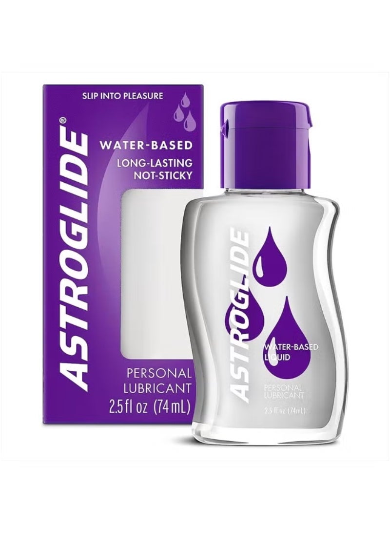 ASTROGLIDE Liquid Personal Lubricant 2.5oz, Water Based Lube for Men, Women, and Couples, Travel-Friendly Size