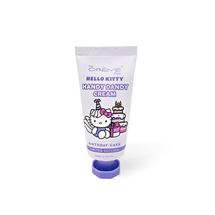 The Crème Shop Korean Cute Scented Pocket Portable Soothing Advanced Must-Have on-the-go - The Crème Shop x Sanrio Hello Kitty Handy Dandy Cream(Birthday Cake) - Image 1