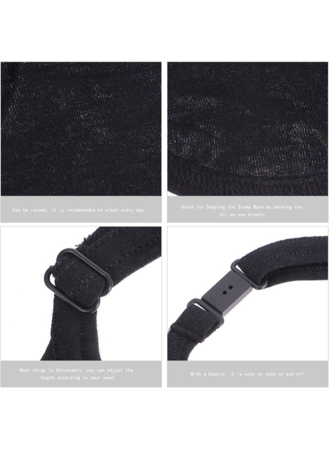 klarako Tracheostomy Neck Stoma Protector Guard 2Pcs Cotton Dust- Proof Neck Trachea Covers Wound Dressing for Laryngectomy Tracheostomy
