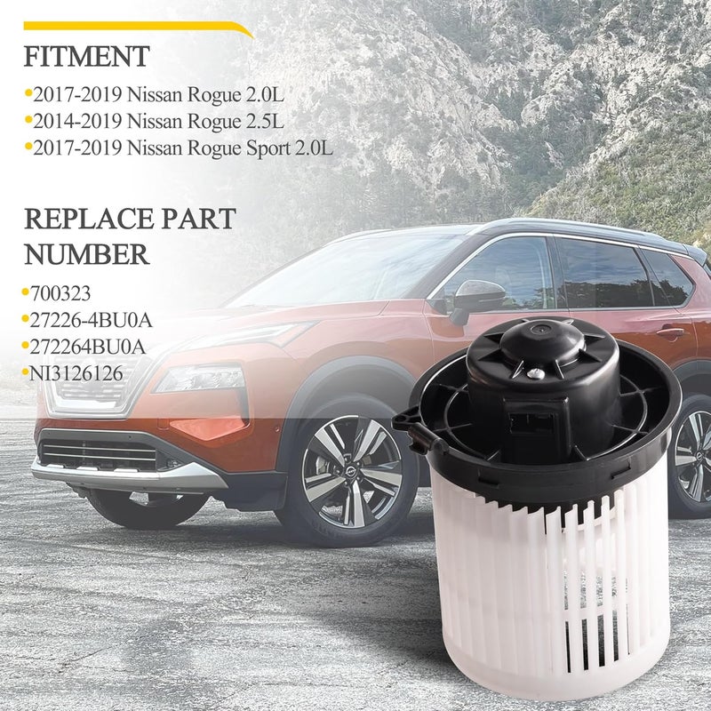 Predep AC Blower Motor with Fan for Nissan Rogue and Rogue Sport (2017-2019) - Image 2