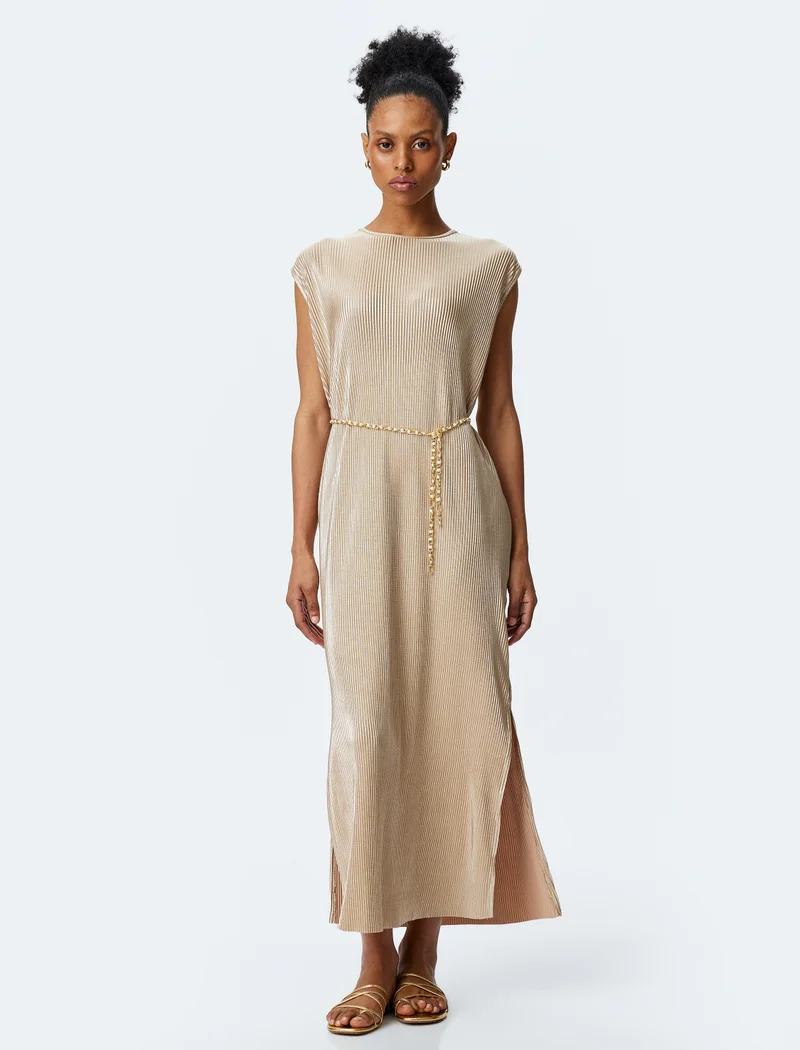 كوتون Pleated Long Dress