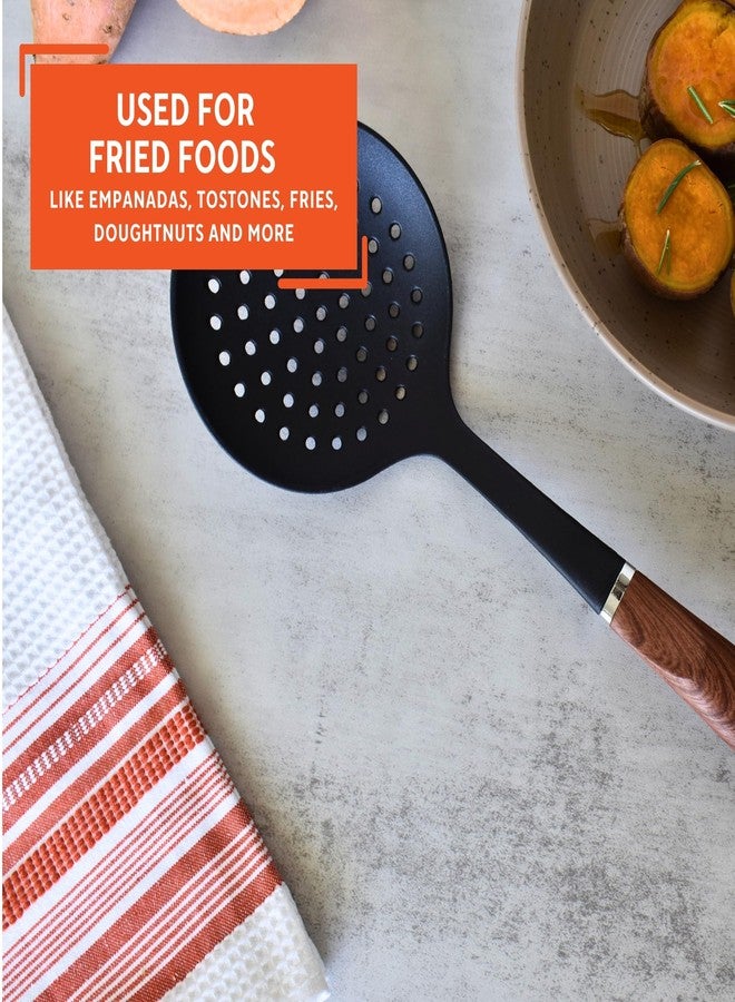 إيموسا مغرفة نايلون من شركة IMUSA USA بمقبض ذي مظهر خشبي - Image 5