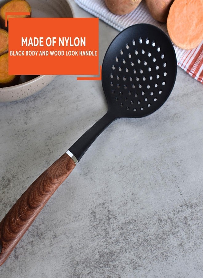 إيموسا مغرفة نايلون من شركة IMUSA USA بمقبض ذي مظهر خشبي - Image 4