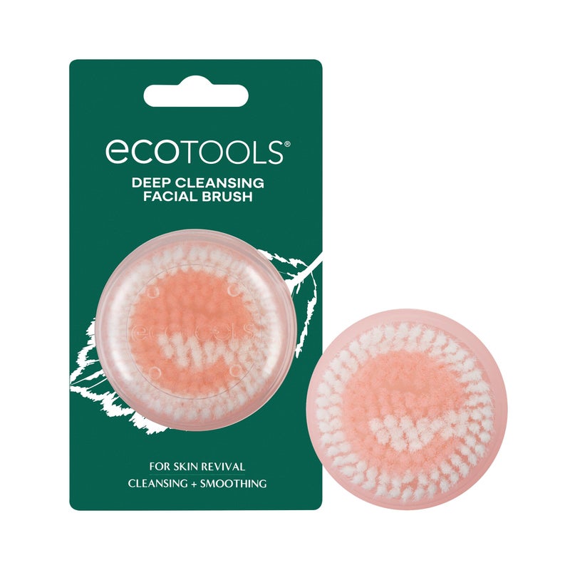 EcoTools Deep Cleansing Facial Brush, Manual Facial Cleansing Brush Exfoliates & Deeply Cleanses, Remove Makeup & Dry Skin, Eco-Friendly Face Brush for Cleansing, Color May Vary, 1 Count - Image 1