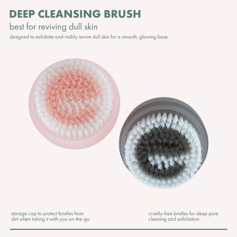 EcoTools Deep Cleansing Facial Brush, Manual Facial Cleansing Brush Exfoliates & Deeply Cleanses, Remove Makeup & Dry Skin, Eco-Friendly Face Brush for Cleansing, Color May Vary, 1 Count - Image 3