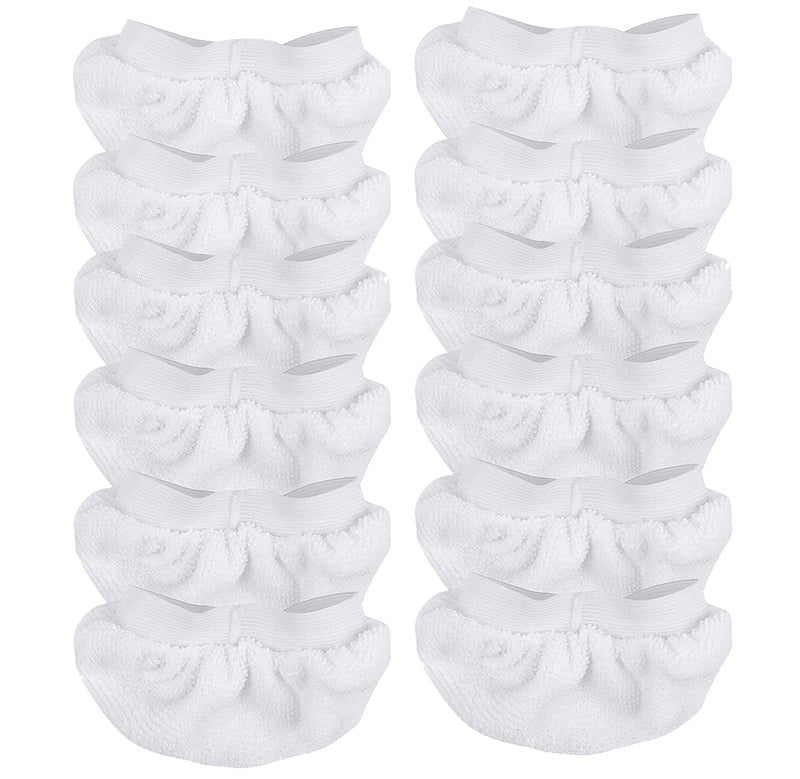 KEEPOW Universal Microfiber Cloths for Handheld Steam Cleaner Attachments Compatible with Bissell Steam Shot Comforday PurSteam Washable Rags 12 Pack