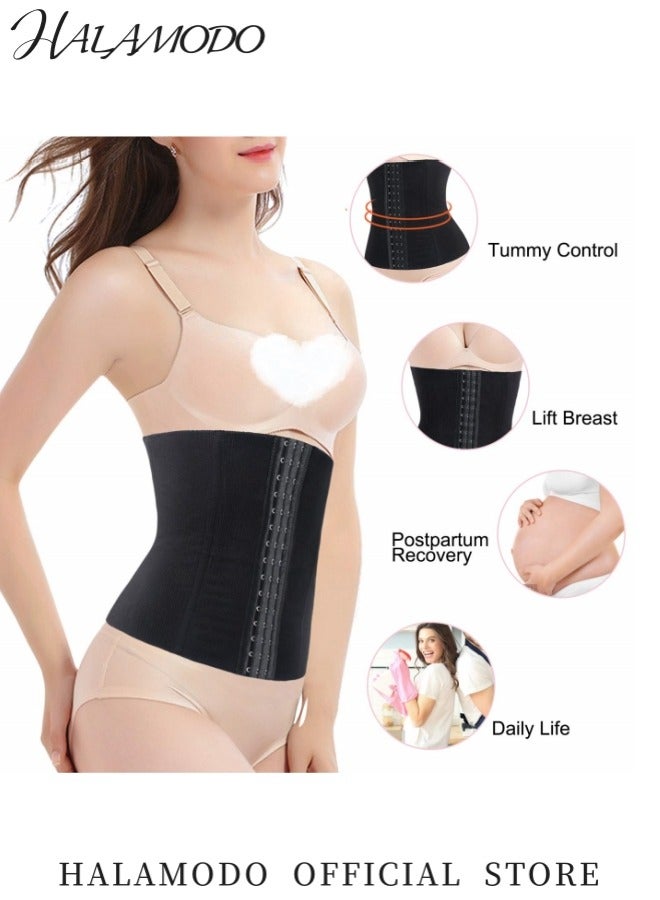 HALAMODO Women's Waist Trainer Corset for Everyday Wear Steel Boned Tummy Control Body Shaper with Adjustable Hooks for Weight Loss - Image 4